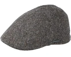 Texas Woolrich Herringbone Brown Flat Cap - Stetson