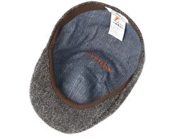 Texas Woolrich Herringbone Brown Flat Cap - Stetson -Fashion Hat Discount Store 4043898780834 4
