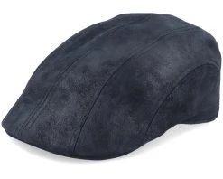 Fashion Hat Discount Store 11 Ivy Cap Pigskin Black Flat Cap - Stetson