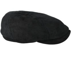 6-Panel Pigskin Black Flat Cap - Stetson -Fashion Hat Discount Store 4043898791175 3