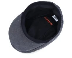 Ivy CO/PE Ear Flap Black Flat Cap - Stetson -Fashion Hat Discount Store 4043898813129 4