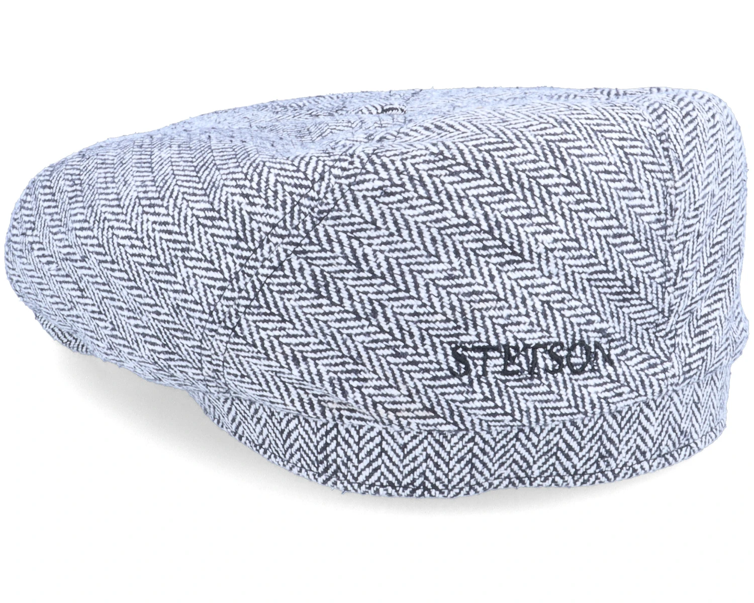 6-Panel Cap Silk Black/White Flat Cap - Stetson 2 6-Panel Cap Silk Black/White Flat Cap - Stetson - Image 2