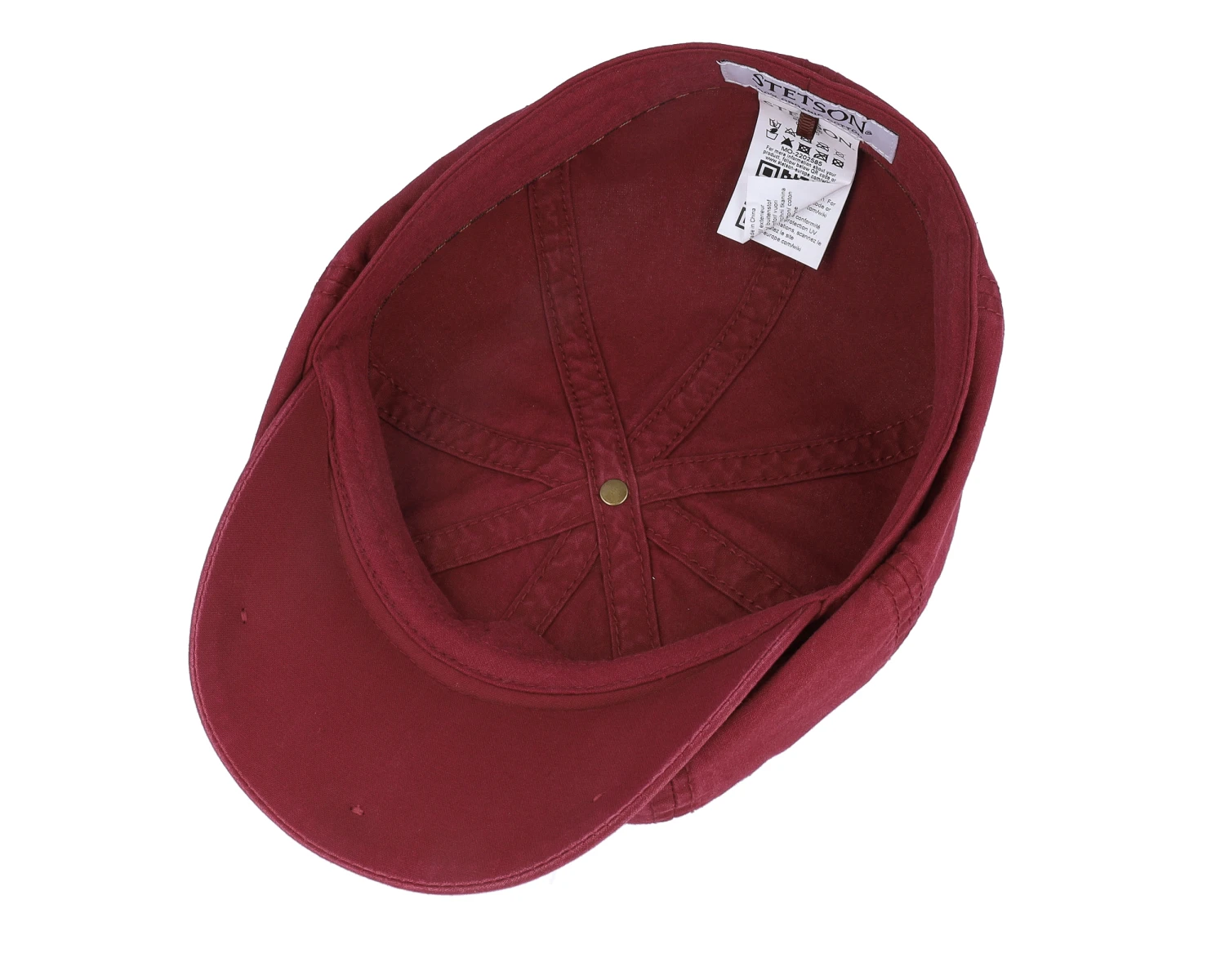 Hatteras Delave Organic Cotton Red Flat Cap - Stetson 4 Hatteras Delave Organic Cotton Red Flat Cap - Stetson - Image 4