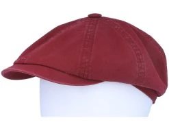 Hatteras Delave Organic Cotton Red Flat Cap - Stetson 9 Hatteras Delave Organic Cotton Red Flat Cap - Stetson -Fashion Hat Discount Store 4043898881265 5