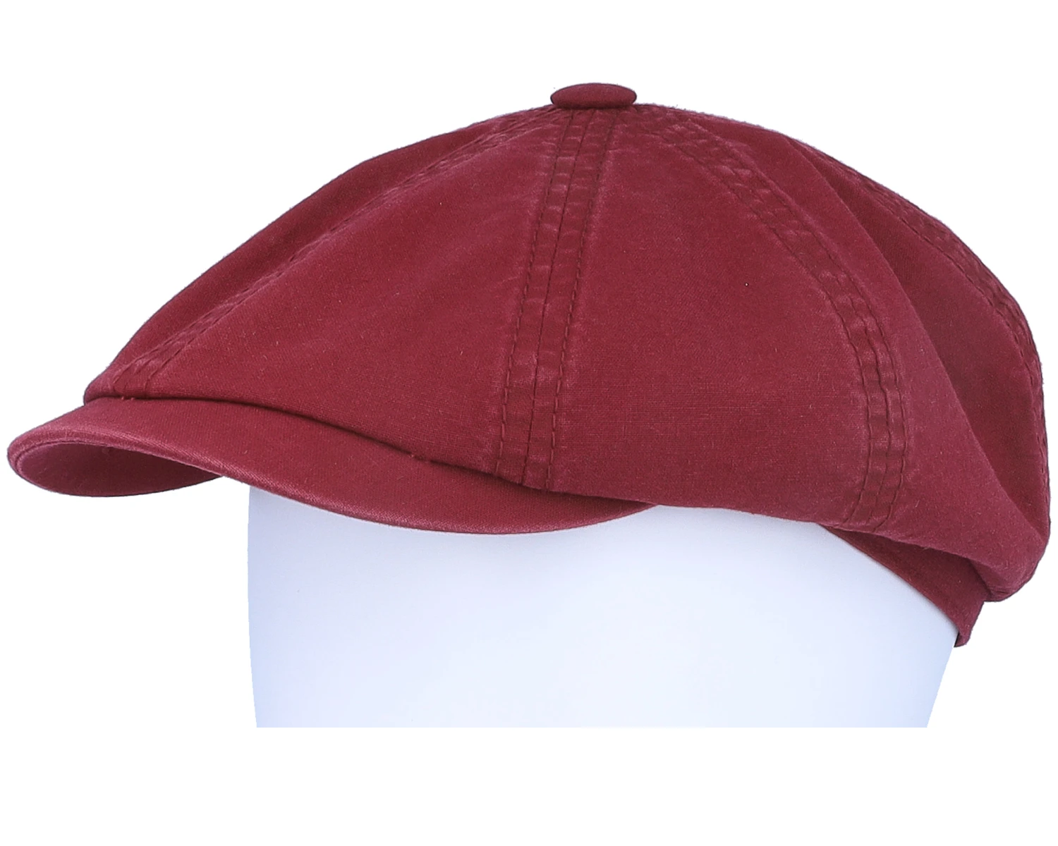 Hatteras Delave Organic Cotton Red Flat Cap - Stetson 5 Hatteras Delave Organic Cotton Red Flat Cap - Stetson - Image 5
