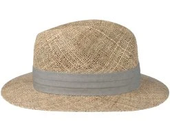 Seagrass Traveller Beige/Grey Straw - Stetson -Fashion Hat Discount Store 4043898882248 3