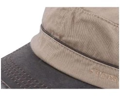 Cap Cotton Khaki/Brown Army - Stetson -Fashion Hat Discount Store 4043898883108 5