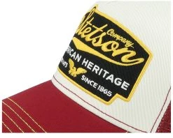 American Heritage White/Maroon Trucker - Stetson -Fashion Hat Discount Store 4043898886680 6