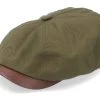 Hatteras Waxed Cotton Green Flat Cap - Stetson