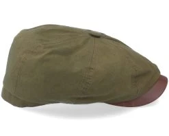 Hatteras Waxed Cotton Green Flat Cap - Stetson -Fashion Hat Discount Store 4043898890069 3