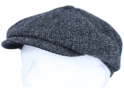 Hatteras Wool Heather Black Flat Cap - Stetson 9 Hatteras Wool Heather Black Flat Cap - Stetson -Fashion Hat Discount Store 4043898899031 5