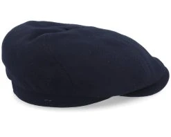 6-Panel Cap Virgin Wool/Cashmere Black Flat Cap - Stetson -Fashion Hat Discount Store 4043898899765 3