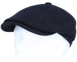 6-Panel Cap Virgin Wool/Cashmere Black Flat Cap - Stetson -Fashion Hat Discount Store 4043898899765 5