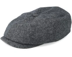Hatteras Wool Dark Grey Flat Cap - Stetson
