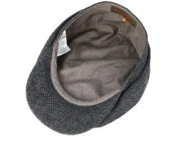 Hatteras Wool Dark Grey Flat Cap - Stetson 7 Hatteras Wool Dark Grey Flat Cap - Stetson -Fashion Hat Discount Store 4043898903615 4