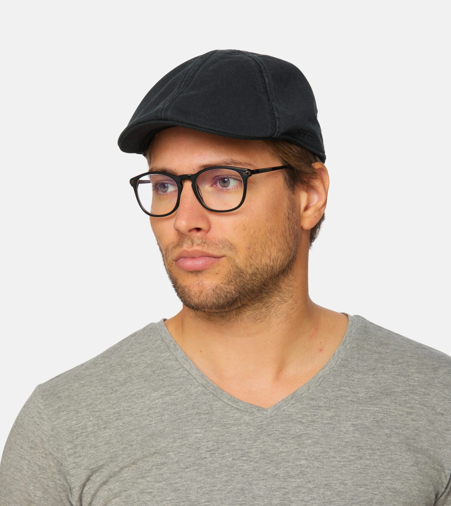 Texas Cotton Black Flat Cap - Stetson 6 Texas Cotton Black Flat Cap - Stetson - Image 6