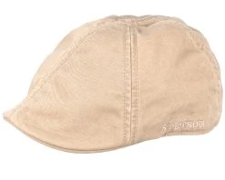 Texas Cotton Beige Flat Cap - Stetson