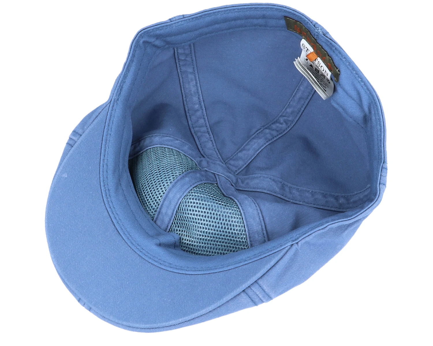 Texas Cotton Blue Flat Cap - Stetson 4 Texas Cotton Blue Flat Cap - Stetson - Image 4