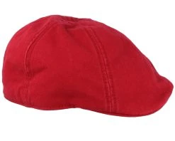 Texas Cotton Red Flat Cap - Stetson -Fashion Hat Discount Store 4043898929967 3