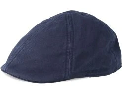 Texas Cotton 2 Navy Flat Cap - Stetson