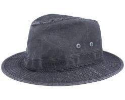 Tller Delave Organic Cotton Black Fedora - Stetson