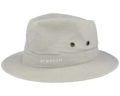 Delave Organic Cotton Light Beige Fedora - Stetson