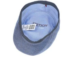 Ivy Linen Blue Flat Cap - Stetson -Fashion Hat Discount Store 4043898944502 4
