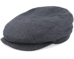 Driver Cap Silk Black Flat Cap - Stetson