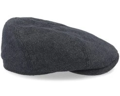 6-Panel Cap Silk Charcoal/Black Flat Cap - Stetson -Fashion Hat Discount Store 4043898945509 3