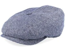 Hatteras Silk Navy Flat Cap - Stetson