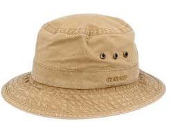 Delave Organic Cotton Khaki Bucket - Stetson