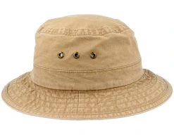 Delave Organic Cotton Khaki Bucket - Stetson -Fashion Hat Discount Store 4043898946766 3