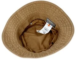 Delave Organic Cotton Khaki Bucket - Stetson -Fashion Hat Discount Store 4043898946766 4
