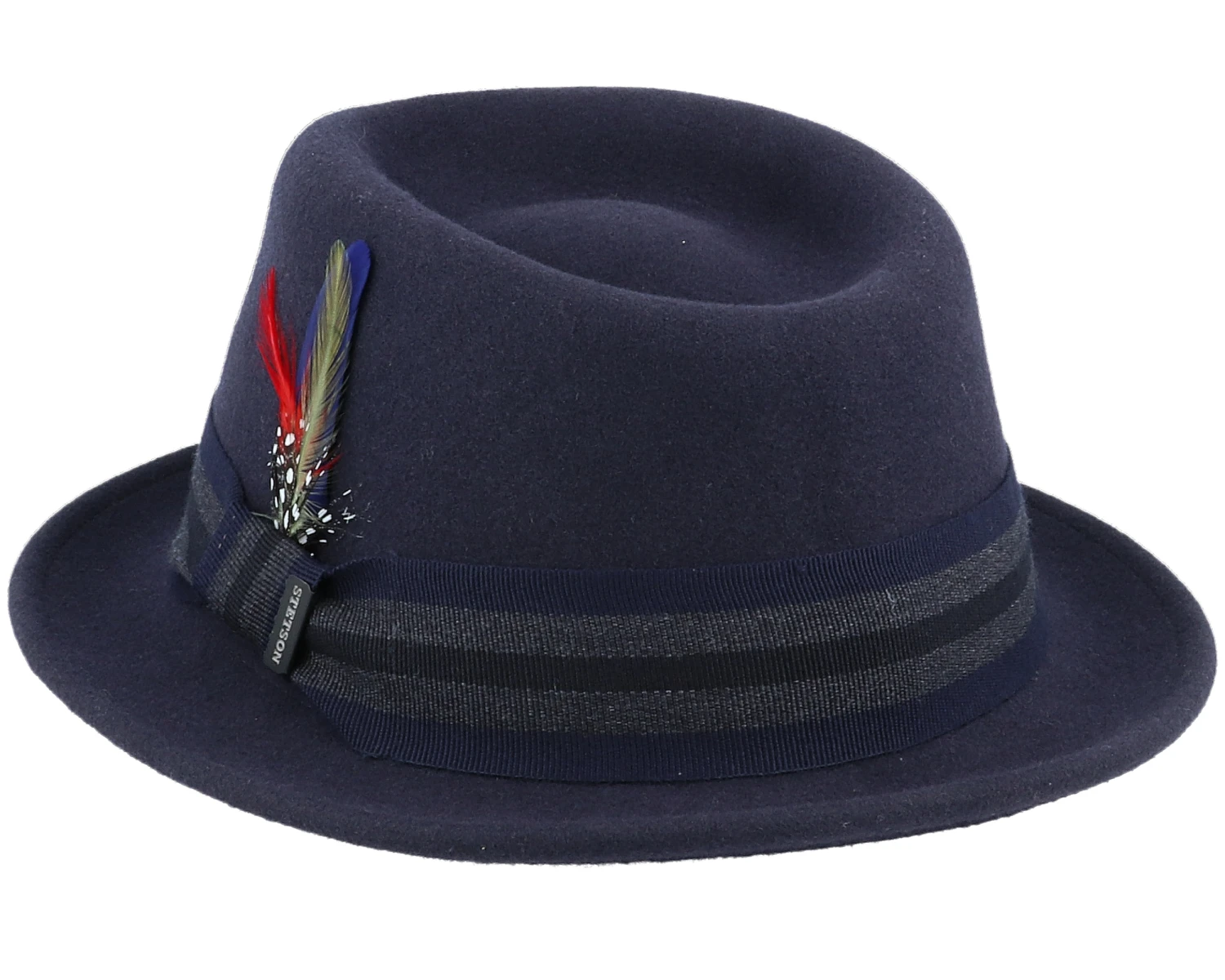 Player Woolfelt Navy/Gunmetal Trilby - Stetson 2 Player Woolfelt Navy/Gunmetal Trilby - Stetson - Image 2