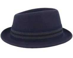 Player Woolfelt Navy/Gunmetal Trilby - Stetson 6 Player Woolfelt Navy/Gunmetal Trilby - Stetson -Fashion Hat Discount Store 4043898962360 3