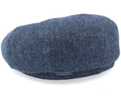 Hatteras Wool Herringbone Navy Flat Cap - Stetson 7 Hatteras Wool Herringbone Navy Flat Cap - Stetson -Fashion Hat Discount Store 4043898972499 3