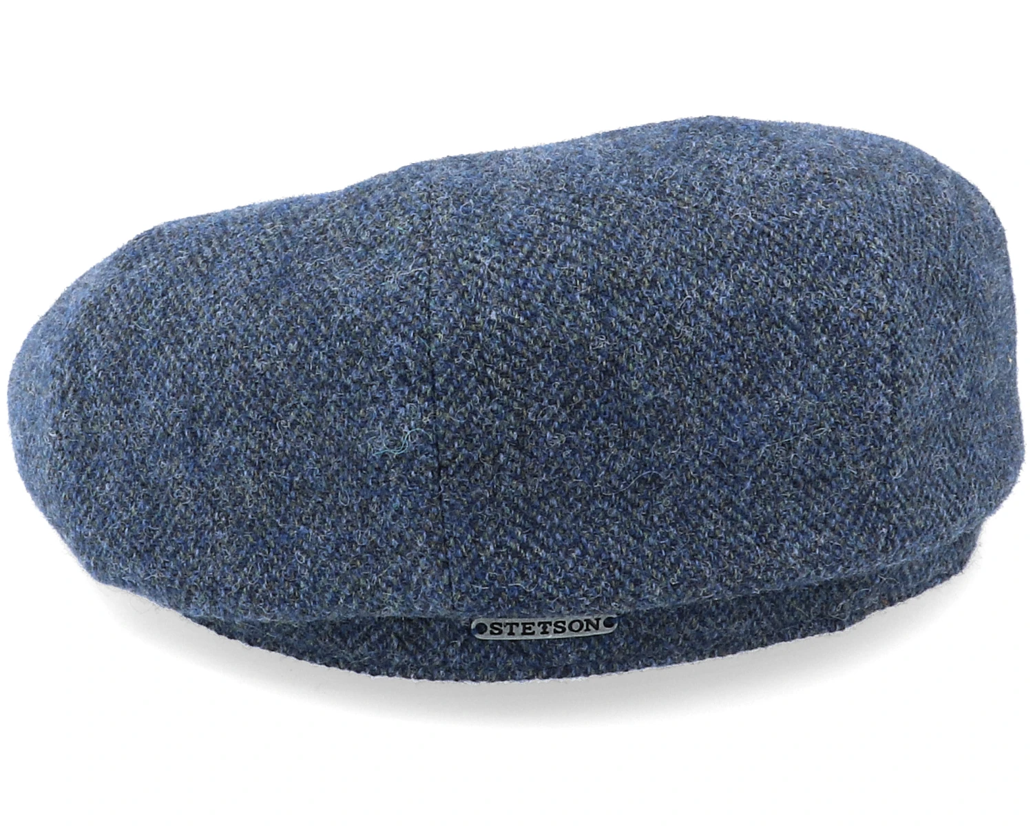 Hatteras Wool Herringbone Navy Flat Cap - Stetson 3 Hatteras Wool Herringbone Navy Flat Cap - Stetson - Image 3