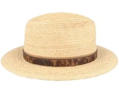 Traveller Raffia Beige/Brown Straw Hat - Stetson -Fashion Hat Discount Store 4043898980500 3