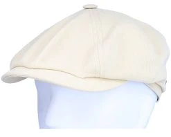 Hatteras Cotton/Linen Beige Flat Cap - Stetson -Fashion Hat Discount Store 4043898988018 5