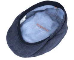 Driver Cap Linen Navy Flat Cap - Stetson -Fashion Hat Discount Store 4043898989510 4