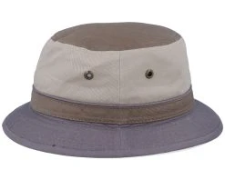 Cotton Brown/Khaki/Grey Bucket - Stetson -Fashion Hat Discount Store 4063633002175 3