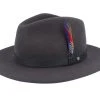 Tller Woolfelt Dark Grey Fedora - Stetson