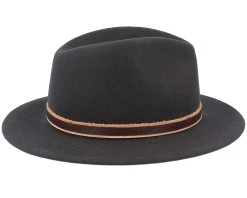 Newark Tiller Woolfelt Charcoal Fedora - Stetson -Fashion Hat Discount Store 4063633004063 3