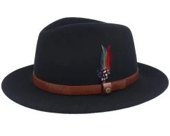 Traveller Woolfelt Black Fedora - Stetson