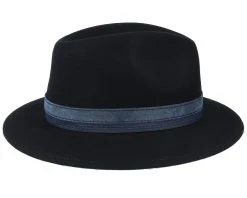 Newark Tiller Woolfelt Black Fedora - Stetson -Fashion Hat Discount Store 4063633005688 3