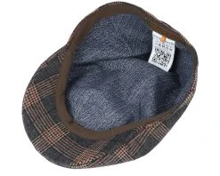 Texas Duck Shape Wool Check Brown Flat Cap - Stetson -Fashion Hat Discount Store 4063633015021 4