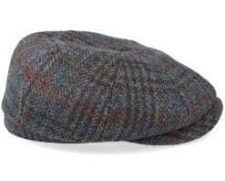 Hatteras Harris Tweed Brown/Navy Flat Cap - Stetson 7 Hatteras Harris Tweed Brown/Navy Flat Cap - Stetson -Fashion Hat Discount Store 4063633015748 3