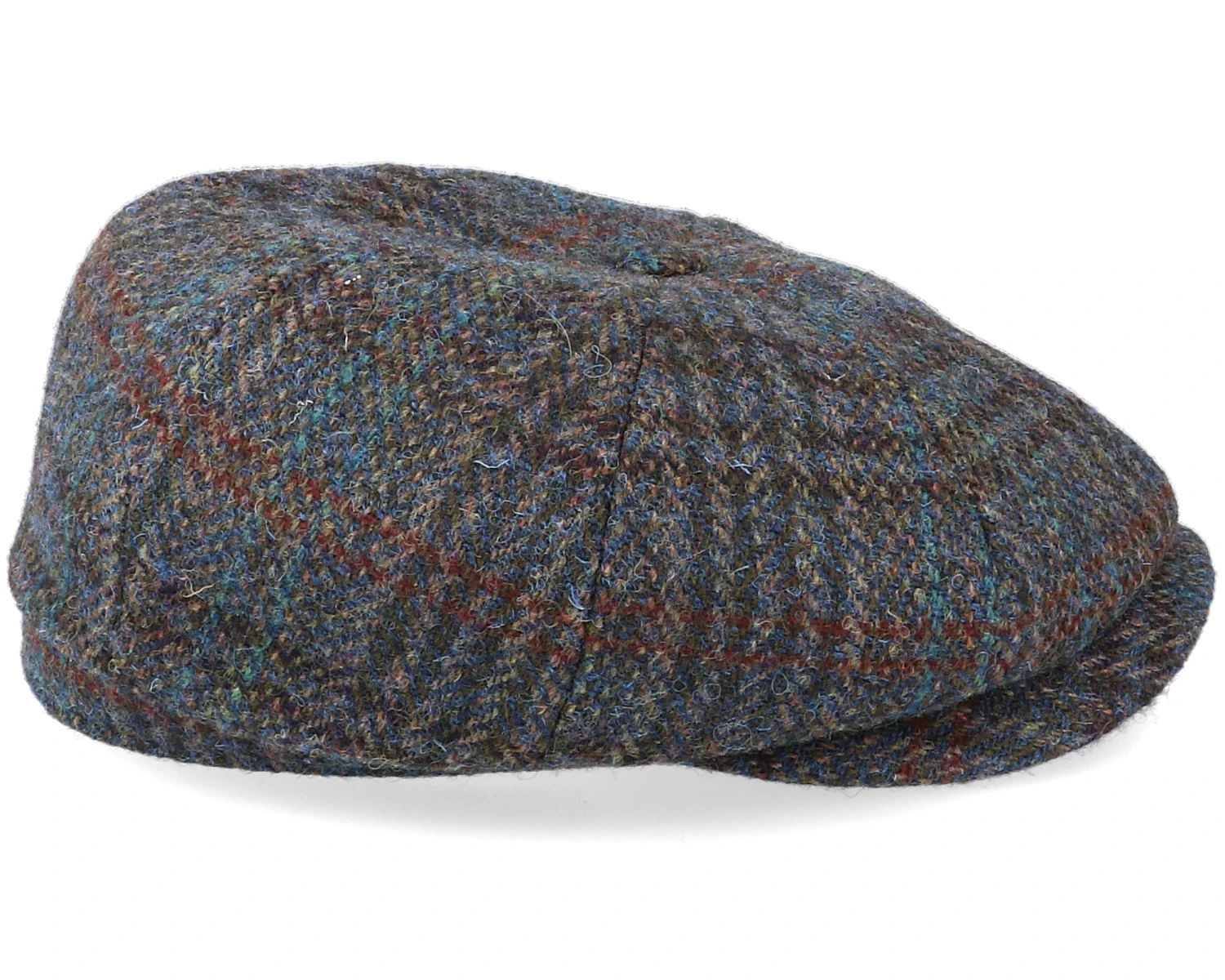 Hatteras Harris Tweed Brown/Navy Flat Cap - Stetson 3 Hatteras Harris Tweed Brown/Navy Flat Cap - Stetson - Image 3