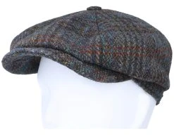 Hatteras Harris Tweed Brown/Navy Flat Cap - Stetson 9 Hatteras Harris Tweed Brown/Navy Flat Cap - Stetson -Fashion Hat Discount Store 4063633015748 5