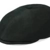 Brooklin 6-Panel Cap Soft Cotton Black Flat Cap - Stetson
